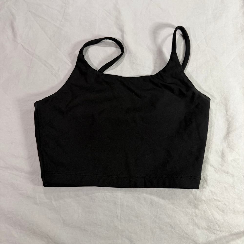 Viella Dance Collection‎ Kids Black Spaghetti Strap Crop Top Dancewear Medium